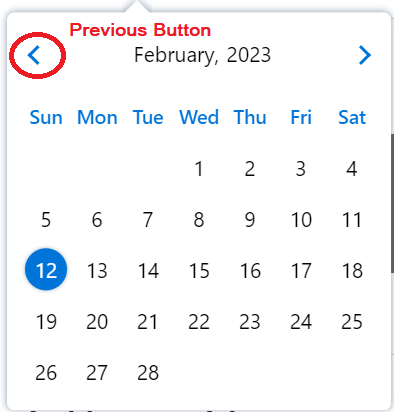 Previous Button