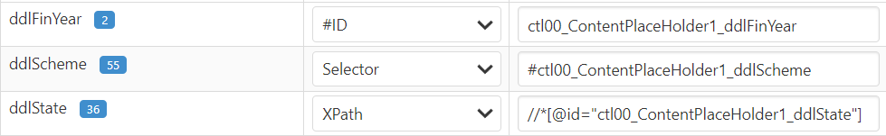 Field Selector Address