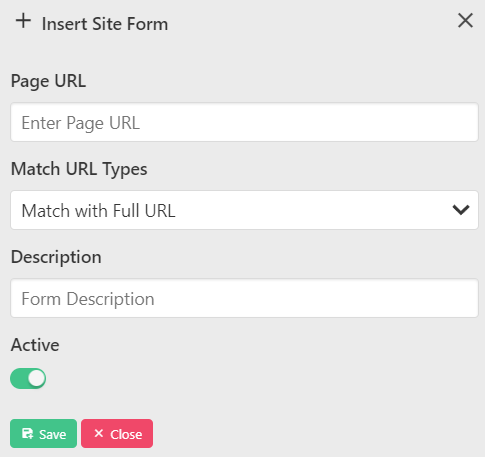 Insert Site Manually