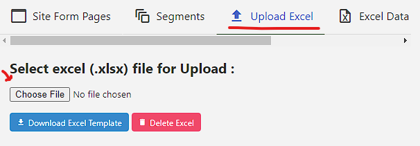 Upload Excel Template